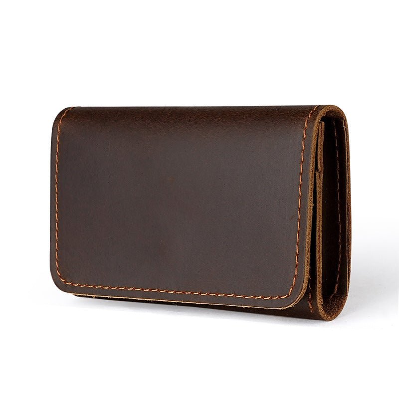 Crazy Horse Leather Card Case - DOROCHEY