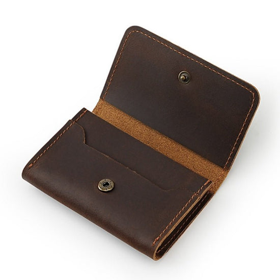 Crazy Horse Leather Card Case - DOROCHEY