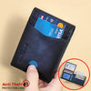 Portafoglio sottile in vera pelle RFID