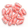 10x20mm Double-Sided Ceramic Fish Beads, DIY Jewelry Supplies