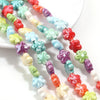 Ceramic Flower Beads, 12mm Pastel Floral Loose Beads