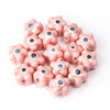 10mm Evil Eye Flower Beads, Large Hole Ceramic Spacer Beads