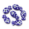 11x19mm Ceramic Fish Beads with Polka Dots, Porcelain Ocean Animal Beads
