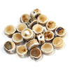 12mm Ceramic Rondelle Beads, Kiln Glazed Spotted Porcelain Spacer Beads