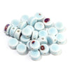 12mm Ceramic Rondelle Beads, Kiln Glazed Spotted Porcelain Spacer Beads