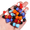 25mm Lampwork Glass Snowman Beads, Christmas Holiday Charms for DIY Jewelry Making
