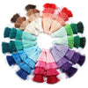 80mm Ombre Tiered Tassel Charms, Gradient 4 Layered Fringe for Boho Earrings DIY