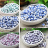 8mm Chinoiserie Porcelain Beads, Vintage Floral Ceramic Beads