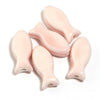 9x20mm Plain Ceramic Fish Beads, Smooth Porcelain Ocean Animal Beads