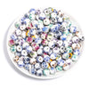 10mm Ceramic Floral Beads, 2.6mm Large Hole Chinoiserie Spacers