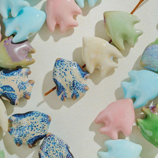 Reactive Glaze Tropical Fish Beads