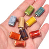 17x10mm Ceramic Tube Beads 3.2mm Large Hole Cylinder Glazed Beads Jewelry Making