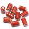 17x10mm Ceramic Tube Beads 3.2mm Large Hole Cylinder Glazed Beads Jewelry Making