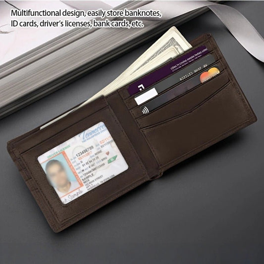 Men’s Slim RFID Leather Bifold Wallet - DOROCHEY