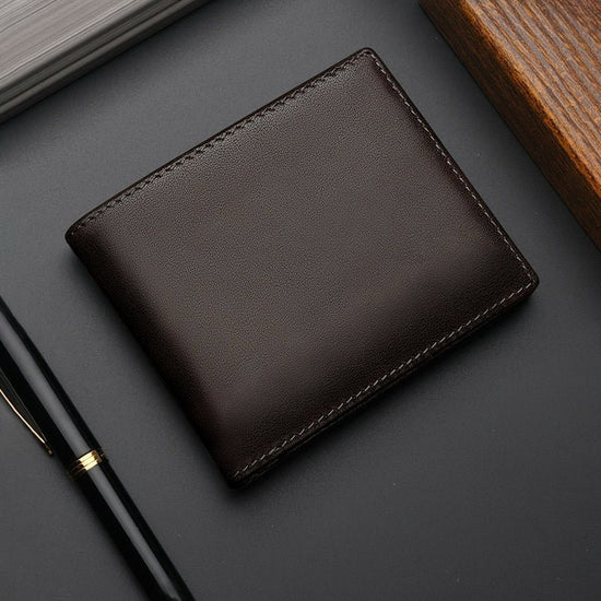 Men’s Slim RFID Leather Bifold Wallet - DOROCHEY