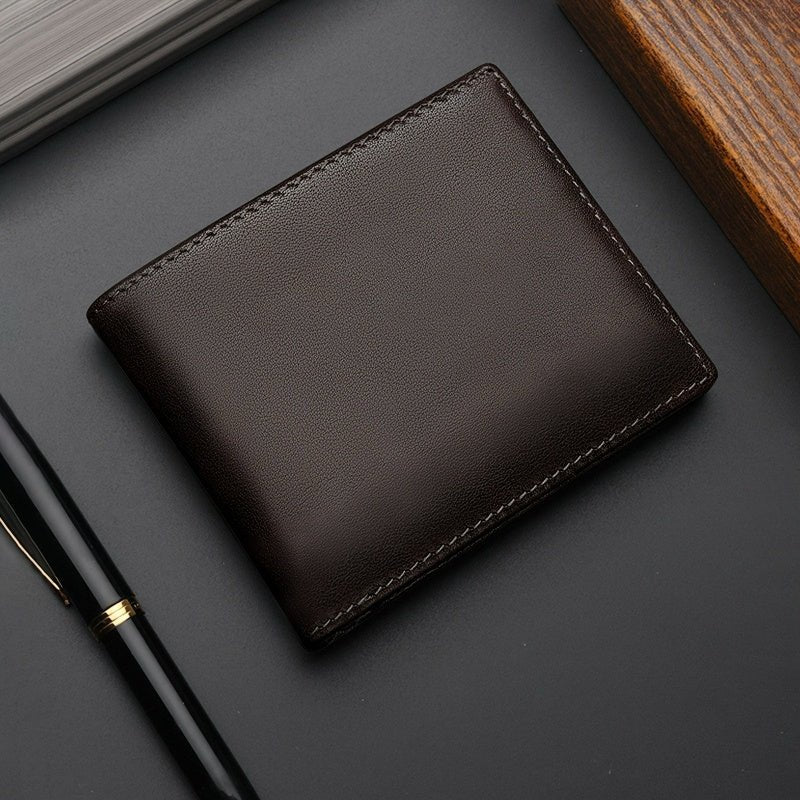 Men’s Slim RFID Leather Bifold Wallet - DOROCHEY