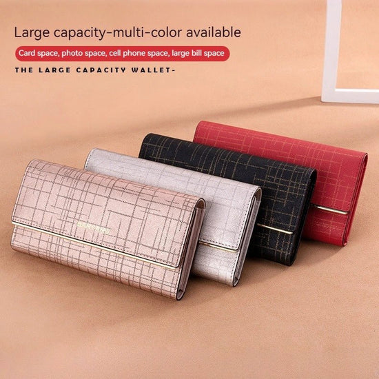 RFID Leather Trifold Wallet for Women - DOROCHEY