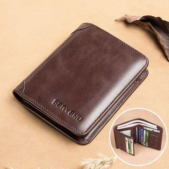 RFID Leather Wallet for Men - DOROCHEY