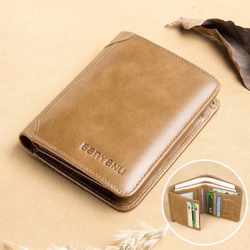 RFID Leather Wallet for Men - DOROCHEY