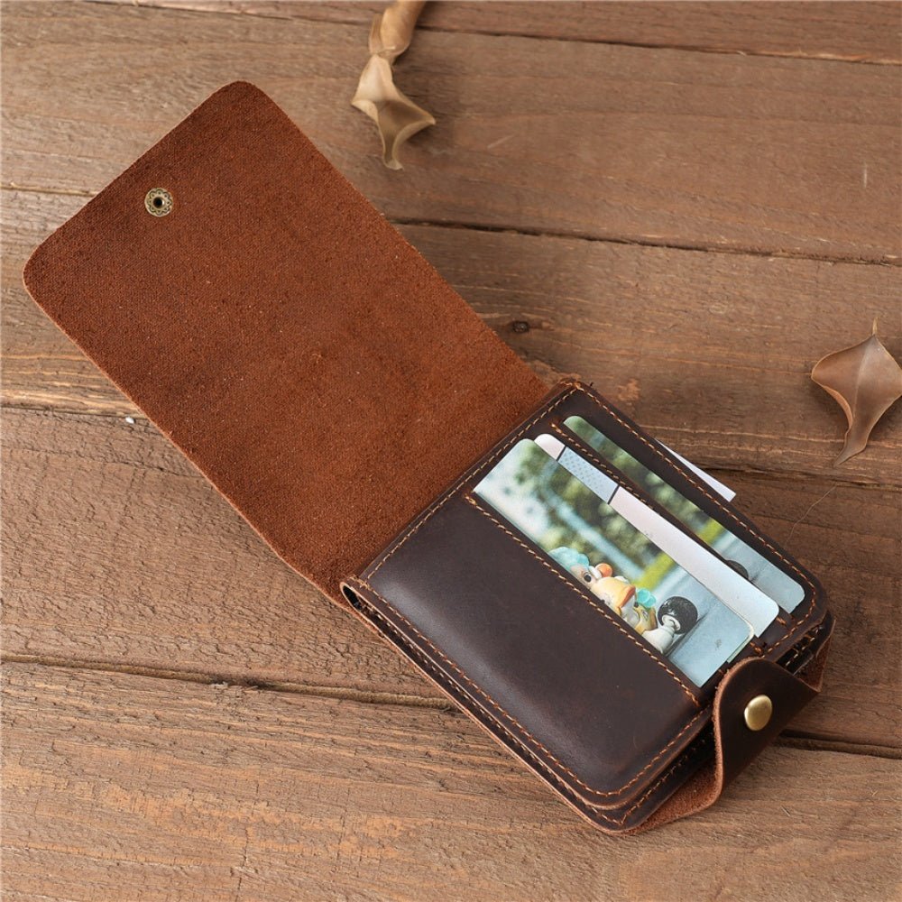 Vintage Crazy Horse Leather Wallet - DOROCHEY