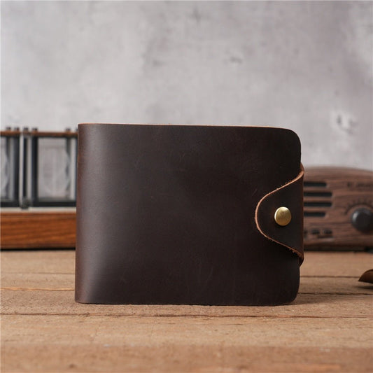 Vintage Crazy Horse Leather Wallet - DOROCHEY