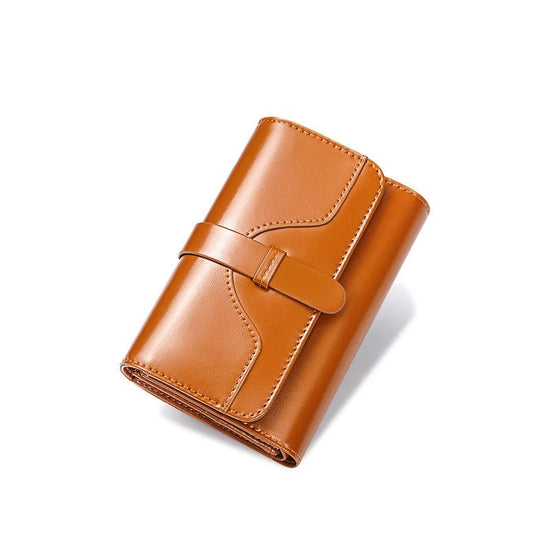 Waxed Leather RFID Wallet - DOROCHEY