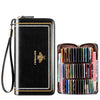 Waxed Leather RFID Zipper Card Holder - DOROCHEY