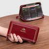 Waxed Leather RFID Zipper Card Holder - DOROCHEY